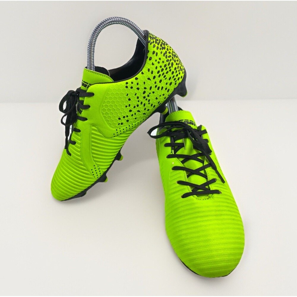 Vizari Rialto Firm Ground FG Lime Green/Black Soccer Cleats Womens 6.5 US